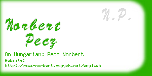 norbert pecz business card